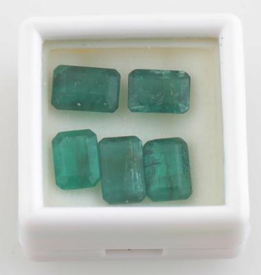 5 lose Smaragde zus.8,60 ct - Exkluzivní šperky