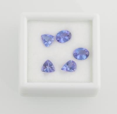 5 lose Tansanite zus. 5,50 ct - Exquisite jewellery