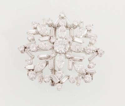 Diamantbrosche zus. ca. 6,50 ct - Diamonds Only