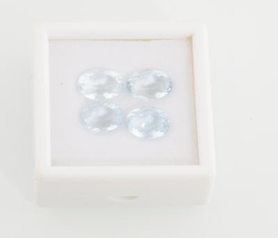 4 lose Topase im Ovalschliff zus. 28,60 ct - Gioielli scelti