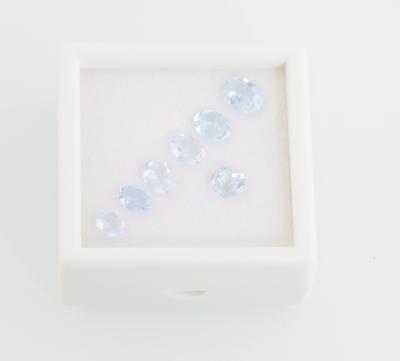 7 lose Aquamarine tlw. im Oval-schliff zus. 7,20 ct - Exclusive Gemstones