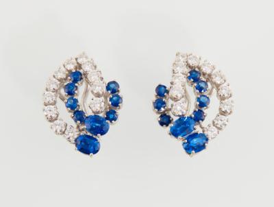 Brillant Saphir Ohrclips - Exclusive Gemstones