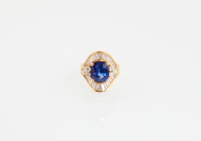 Diamant Saphir Ring - Exklusive Farbsteine