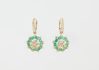 Diamant Smaragd Ohrgehänge - Exkluzivní šperky