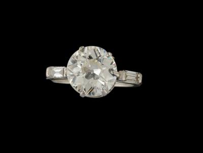 Diamantring ca. 3,90 ct L/si1 - Diamonds only