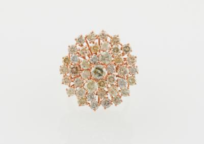 Ring mit tlw. behandelten Brillanten zus. ca. 5,50 ct - Diamonds only