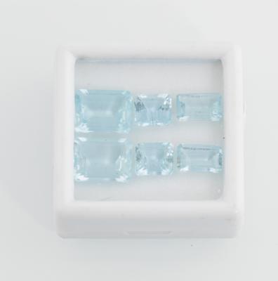 6 lose Aquamarine zus.22,90 ct - Exclusive Gemstones