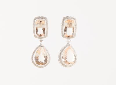 Brillant Morganit Ohrgehänge - Exclusive Gemstones