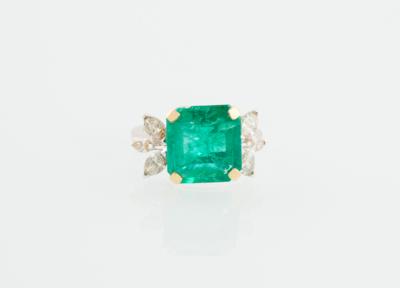 Smaragd Ring ca. 5,76 ct - Exklusive Farbsteine