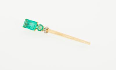 Smaragd Stabbrosche zus. ca. 5,30 ct - Exkluzivní šperky