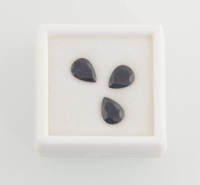 3 lose Saphire zus. 5,87 ct - Exklusive Farbsteine