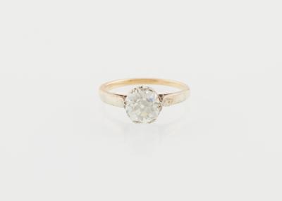 Altschliffdiamantsolitär Ring ca. 1,60 ct, K-L/vsi2-si1 - Diamonds only