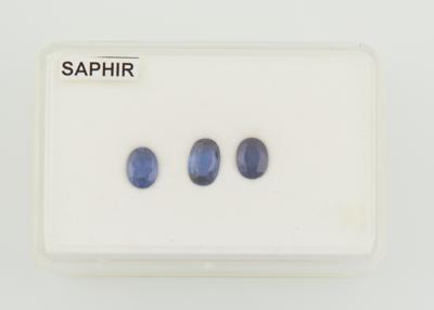 3 lose Saphire zus. 2,95 ct - Exkluzivní šperky