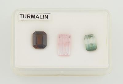 3 lose Turmaline zus.9,70 ct - Exklusive Farbsteine