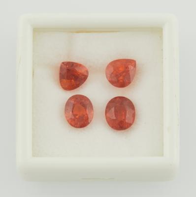 4 lose Spessartine zus. 11,75 ct - Exquisite gemstones