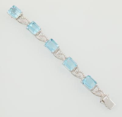 Aquamarin Armband zus. ca. 75 ct - Exquisite gemstones