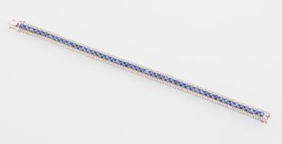 Brillant Saphir Armband - Exklusive Farbsteine