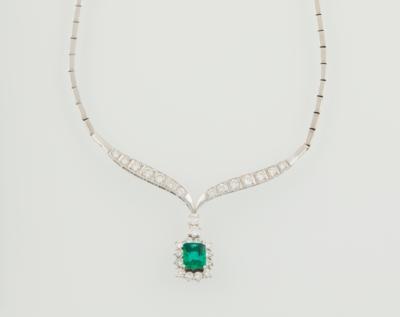 Brillant Smaragdcollier - Exquisite gemstones