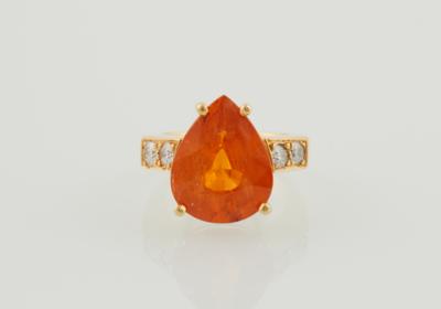 Brillantring mit Mandaringranat ca. 14 ct - Exkluzivní šperky