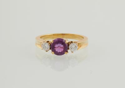 Brillantring mit unbehandeltem pinken Saphir - Exquisite gemstones