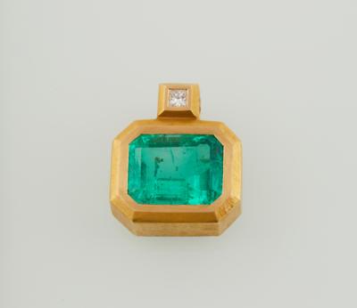 Smaragdanhänger ca. 14 ct - Exklusive Farbsteine