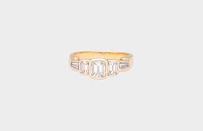 Diamantring zus. ca. 0,90 ct - Diamonds only