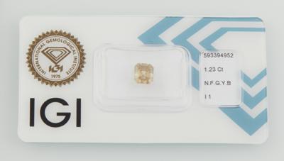 Loser Fancy Greyisch Yellowish Brown Diamant 1,23 ct - Diamonds only