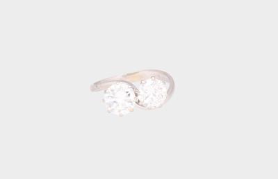 Toi et Moi Diamantring zus. ca. 2,40 ct, J-K/VVS-VS - Diamonds only