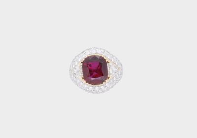 Diamantring mit behandeltem Rubin 5,41 ct - Exkluzivní šperky