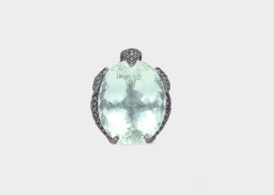 Ring mit grünem Beryll ca. 60 ct - Gioielli scelti