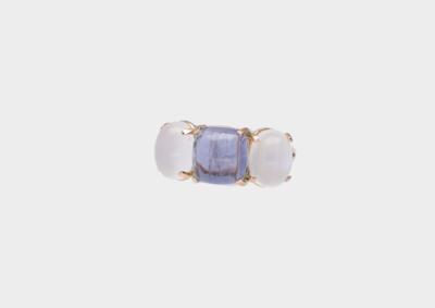 Tansanit Mondstein Ring - Exquisite gemstones