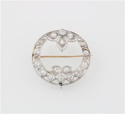 Altschliff Diamantbrosche zus. ca. 0,90 ct - Jewellery