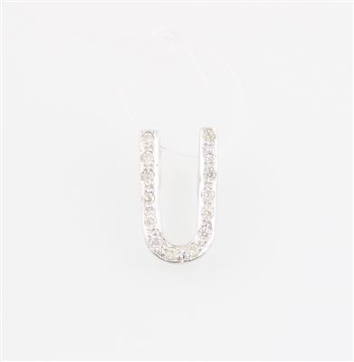 Brillantanhänger Buchstabe U zus. ca. 0,13 ct - Jewellery