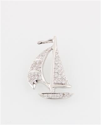Brillantanhänger Segelboot zus. ca. 0,55 ct - Jewellery