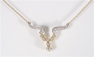 Brillantcollier zus. ca. 0,60 ct - Klenoty