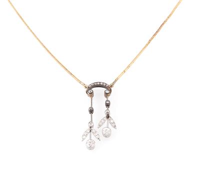 Diamantcollier zus. ca. 0,70 ct - Gioielli