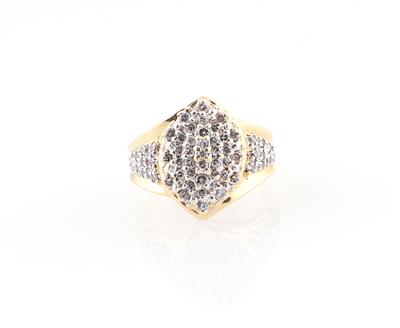 Brillant Damenring zus. ca. 0,90 ct - Jewellery