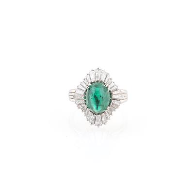 Diamant-Smaragdring zus. ca. 1,40 ct - Jewellery