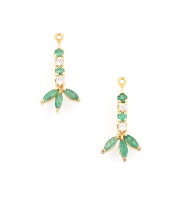 Brillant Smaragd Ohreinhänger - Jewellery