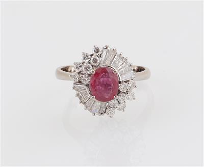 Diamant Rubin Damenring - Gioielli