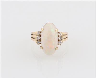 Opal Brillant Diamantring - Klenoty