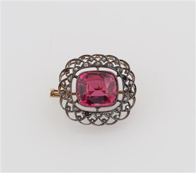 Rubellitbrosche ca. 4,50 ct - Schmuck