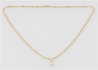 Diamantcollier zus. ca. 1,00 ct - Klenoty