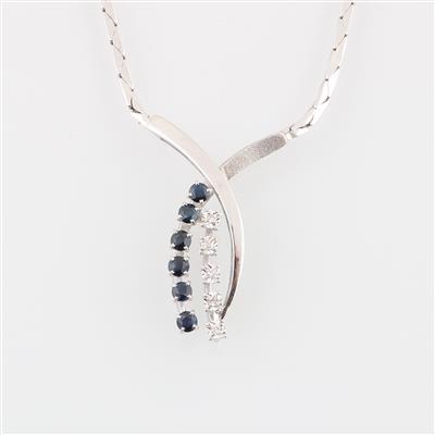 Diamant Saphir Collier - Jewellery