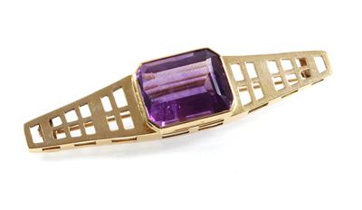 Amethystbrosche - Jewellery