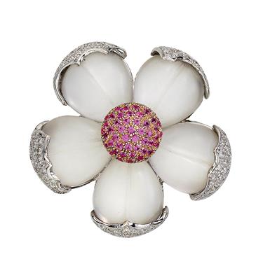 Brillant Saphirbrosche Anemone - Jewellery