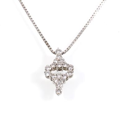 Brillantanhänger zus. ca. 1 ct - Schmuck Onlineauktion