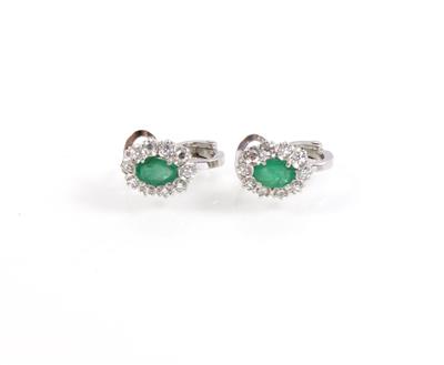 Achtkantdiamant Smaragdohrclips - Jewellery