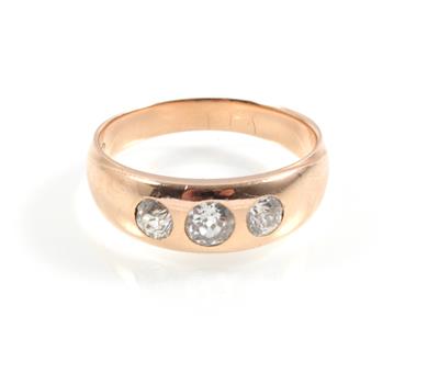 Altschliff Diamantring zus. ca. 0,70 ct - Jewellery