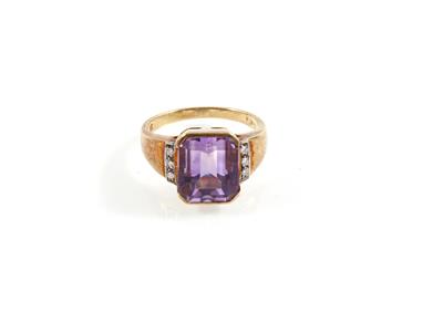 Amethyst Brillantring - Schmuck Onlineauktion